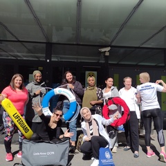 Naisten uinninvalvojakoulutuksen 2022 osallistujat ja kouluttaja Anne Hiltunen Naisten uinninvalvojakoulutuksen 2022 osallistujat ja kouluttaja Anne Hiltunen